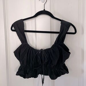 Ciao Lucia Cinetta Crop Top Black - XS